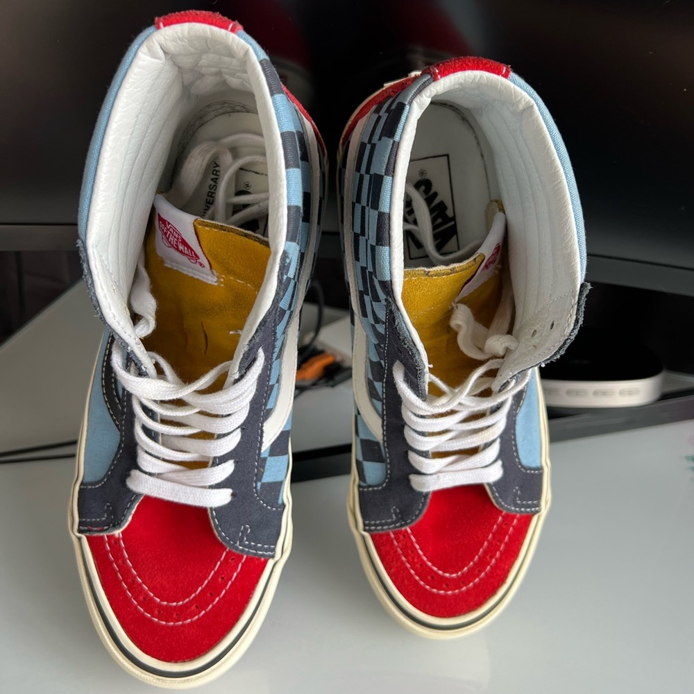 Vans Sk8-hi 38 Reissue 50th Anniversary Stv/ Multi Color gently USED! - Picture 10 of 10